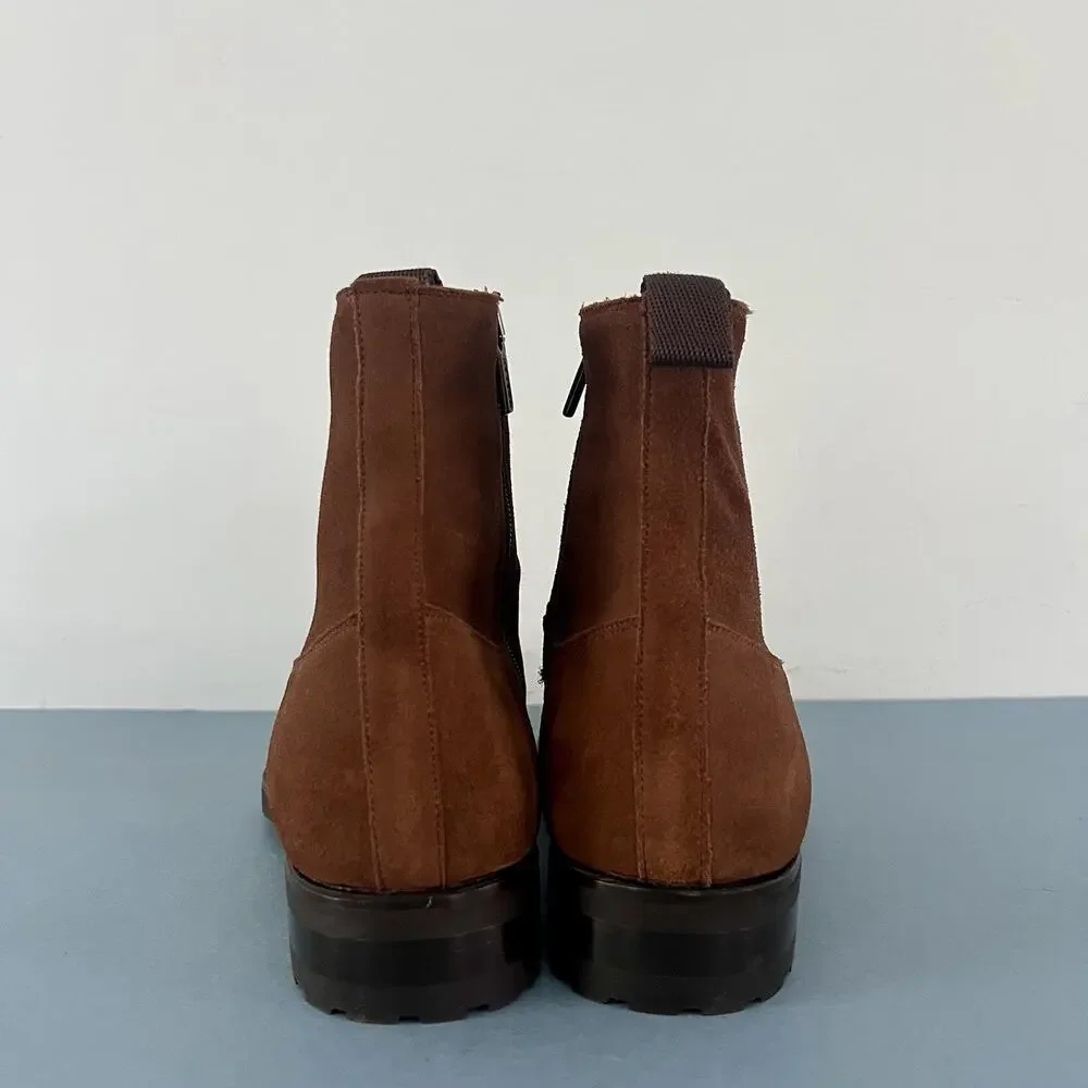 Olimpiadi St. Moritz Impronta Italian Brown Suede Lace Up Mens‎ Boots